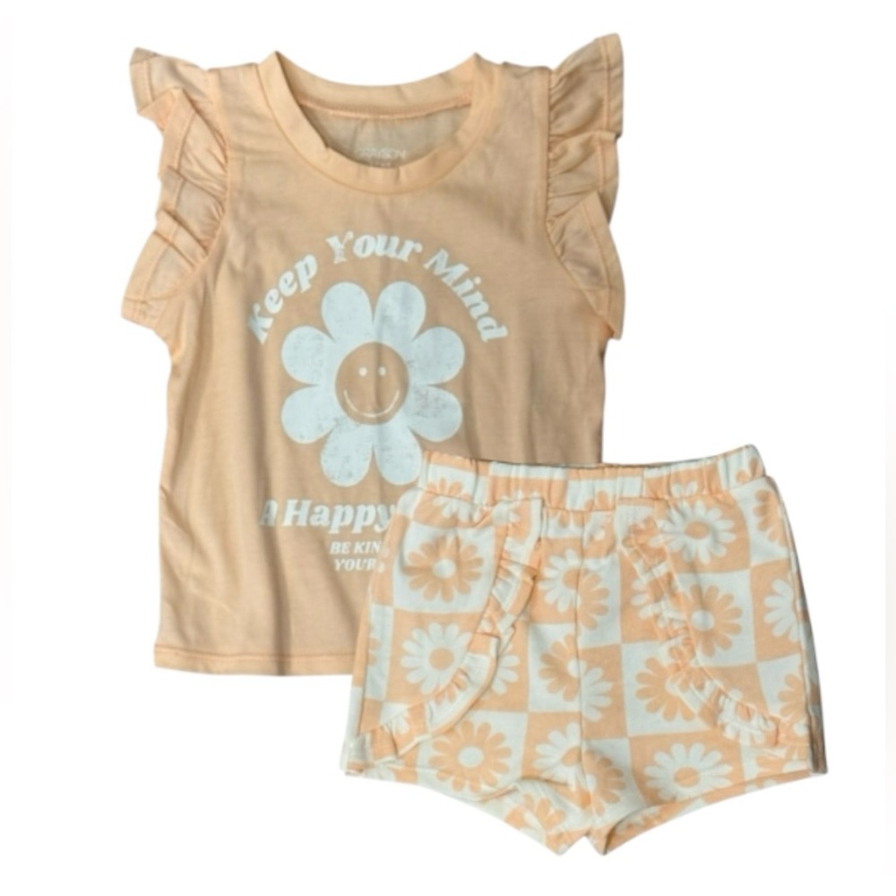 Grayson Mini Orange t-shirt and shorts set for 18-month/baby